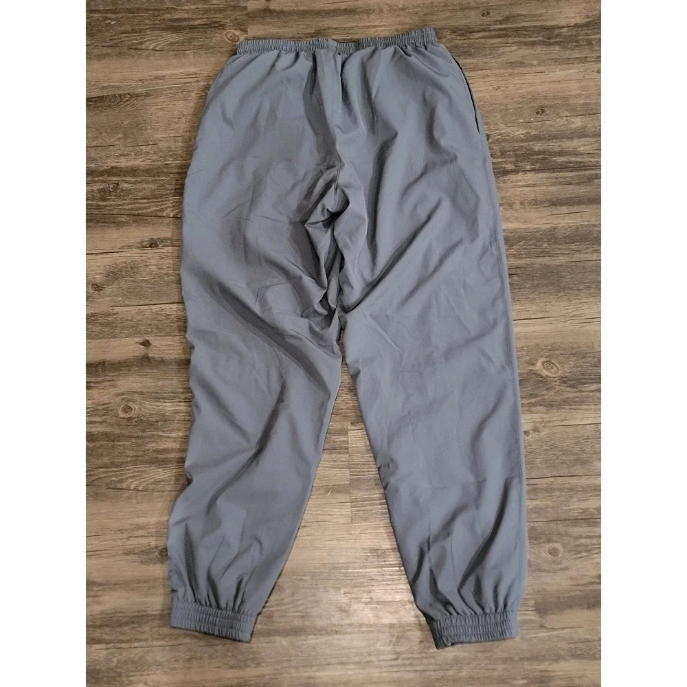 Varsity Spirit Grey Athletic Track Pants Elastic Waist Ankle Zip Joggers M‎